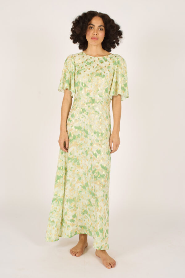 Traffic People Rene Dress Gold Rush Green