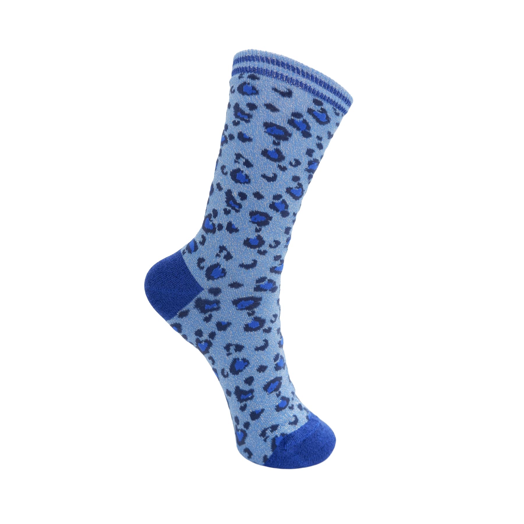 Black Colour Leo Sock Bubble Blue